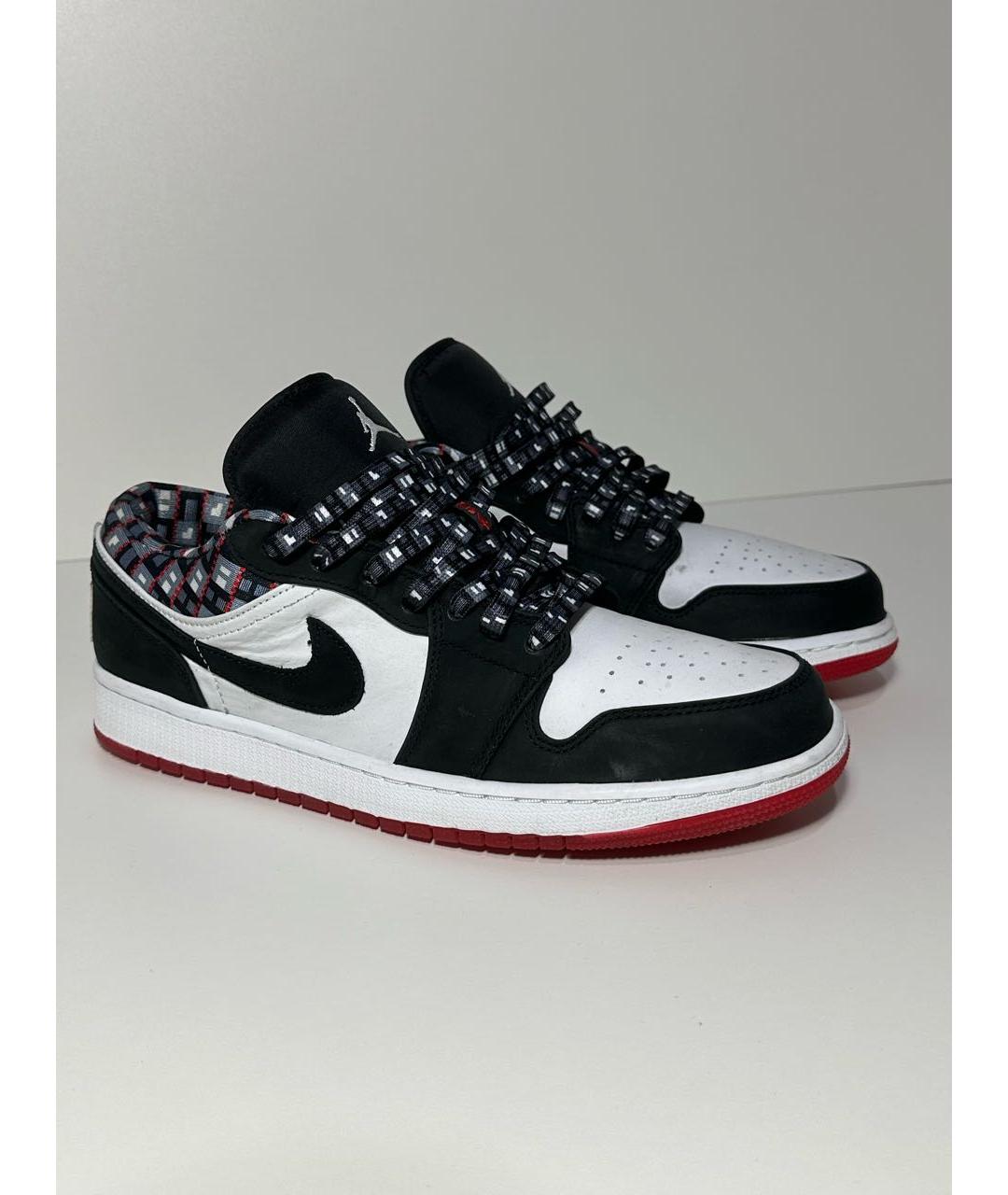 JORDAN Черные нубуковые низкие кроссовки / кеды, фото 5