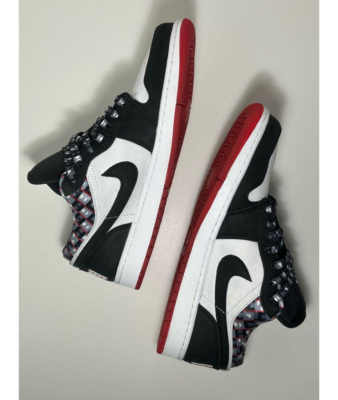 JORDAN Черные нубуковые низкие кроссовки / кеды, фото 7