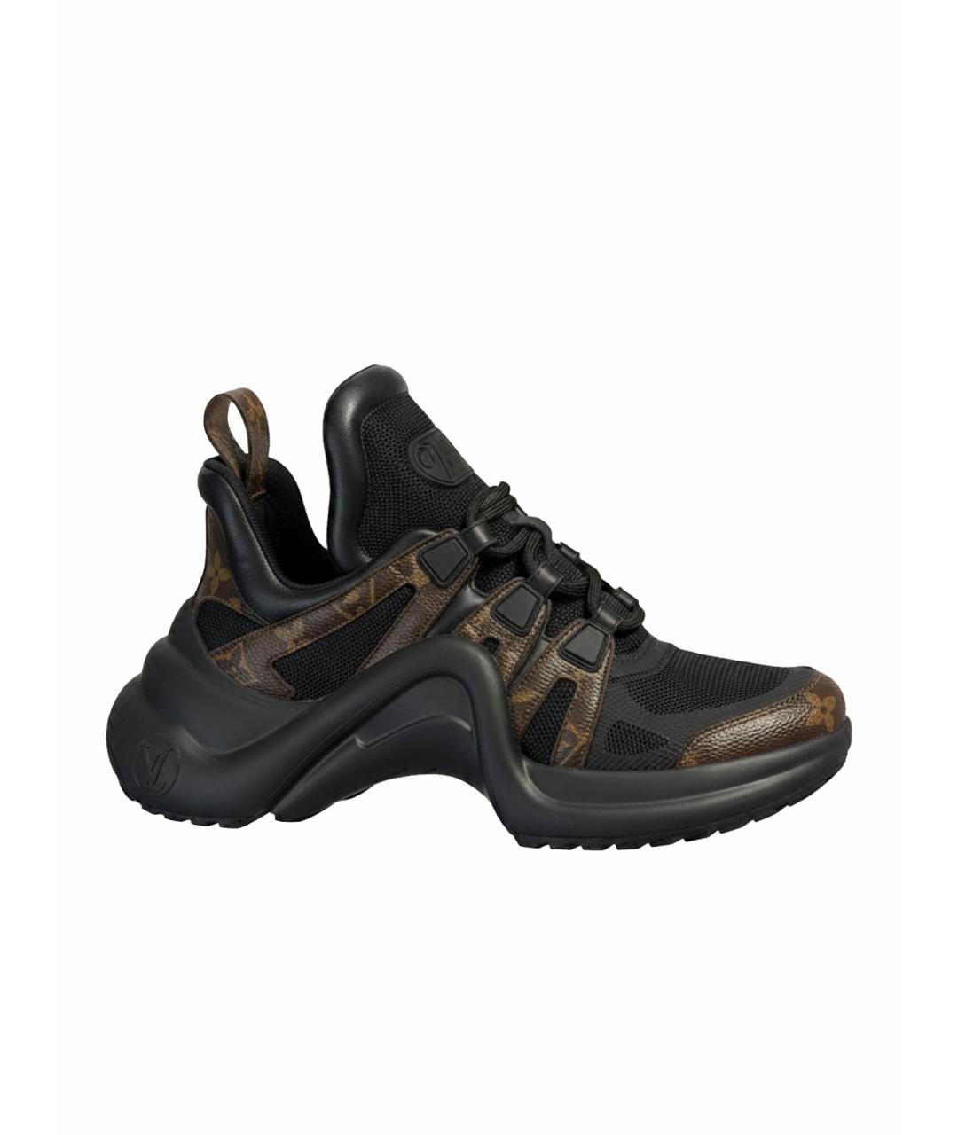 LOUIS VUITTON Коричневые текстильные кроссовки, фото 1