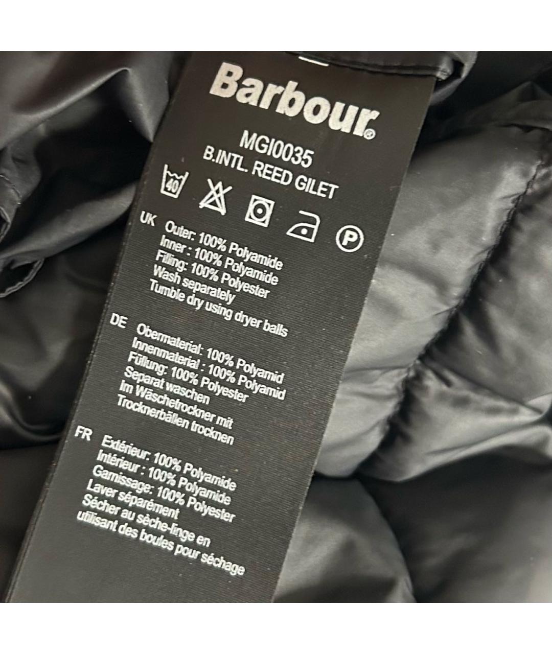 BARBOUR Черный полиэстеровый жилет, фото 6