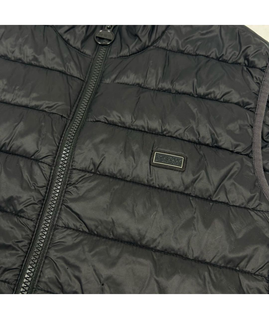 BARBOUR Черный полиэстеровый жилет, фото 4