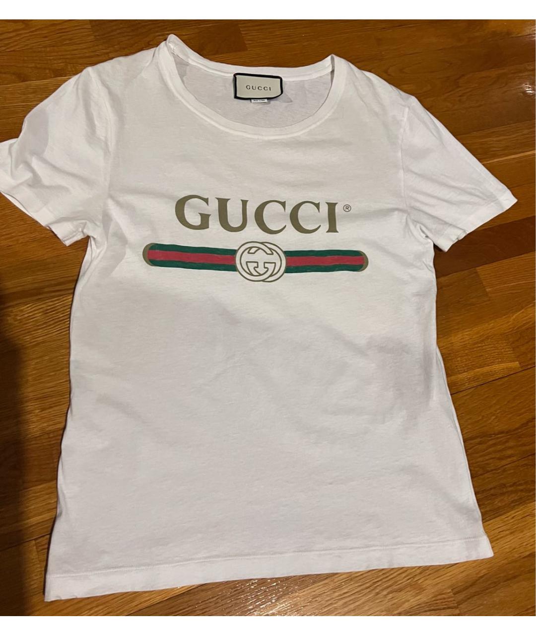 GUCCI Белая футболка, фото 5