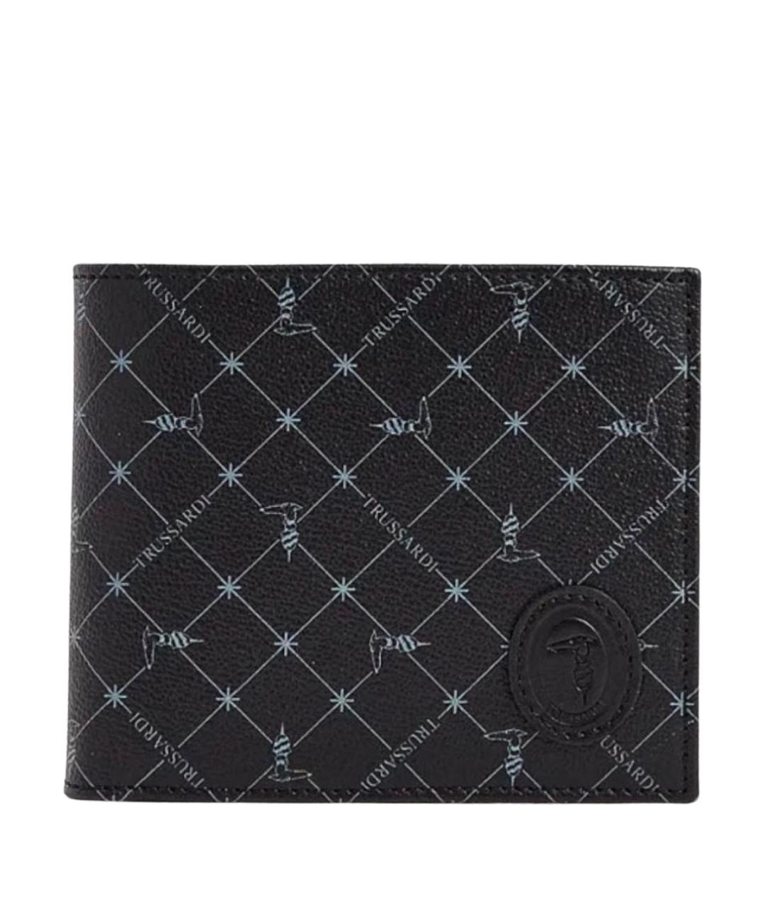 TRUSSARDI Черный кожаный кошелек, фото 1