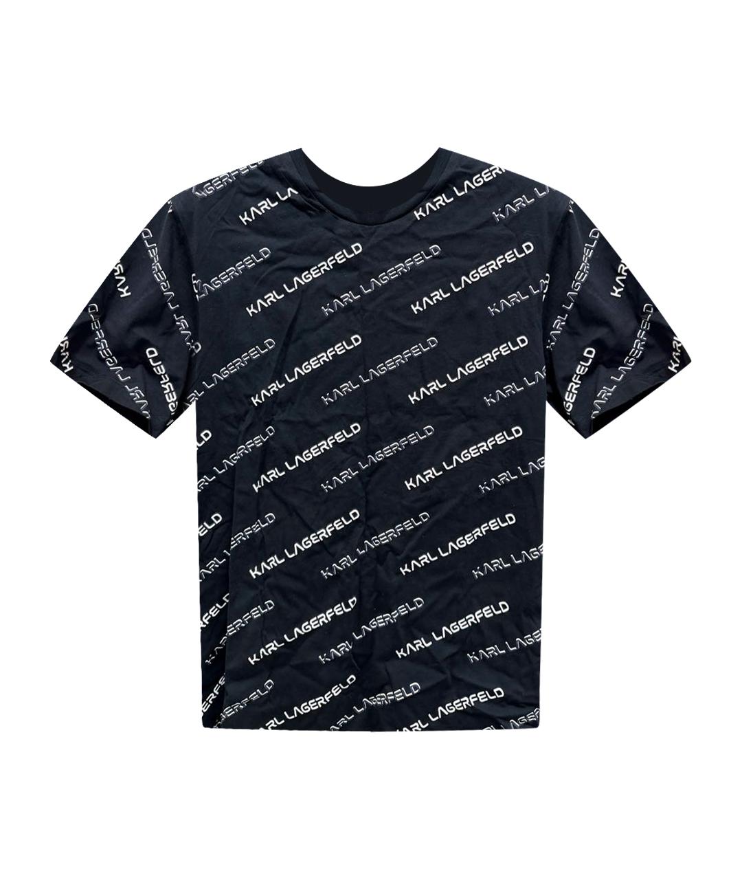 KARL LAGERFELD Черная хлопковая футболка, фото 1