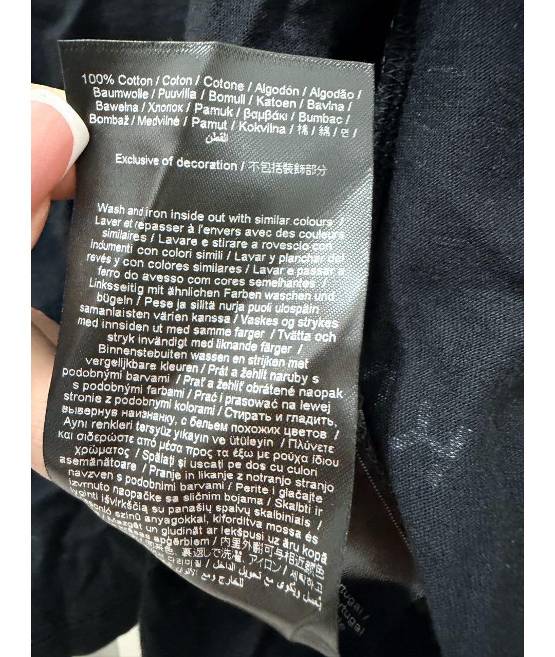 KARL LAGERFELD Черная хлопковая футболка, фото 5