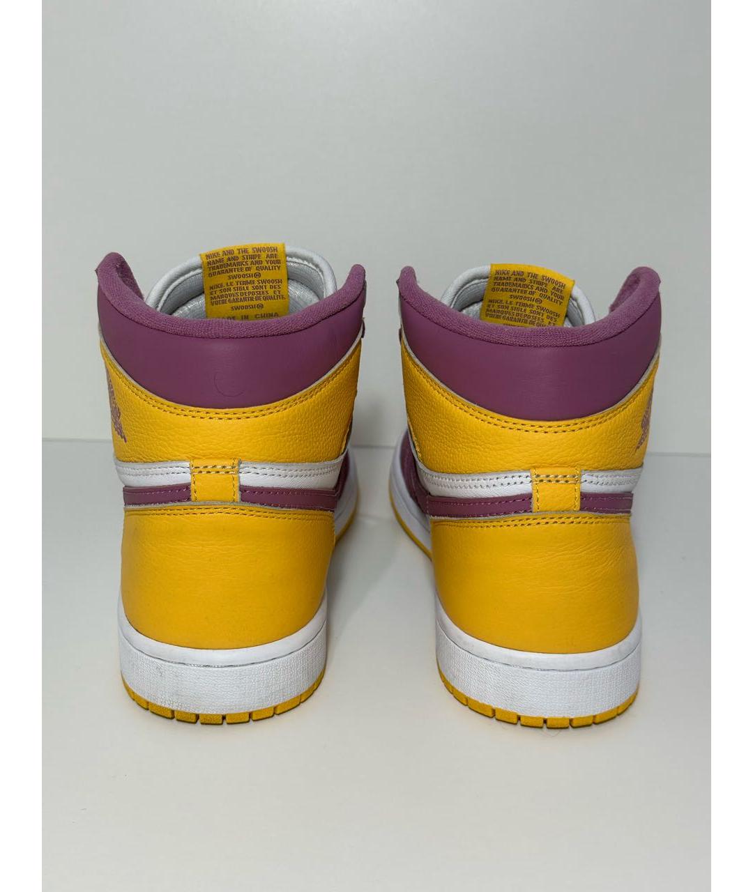 JORDAN Мульти кожаные высокие кроссовки / кеды, фото 4