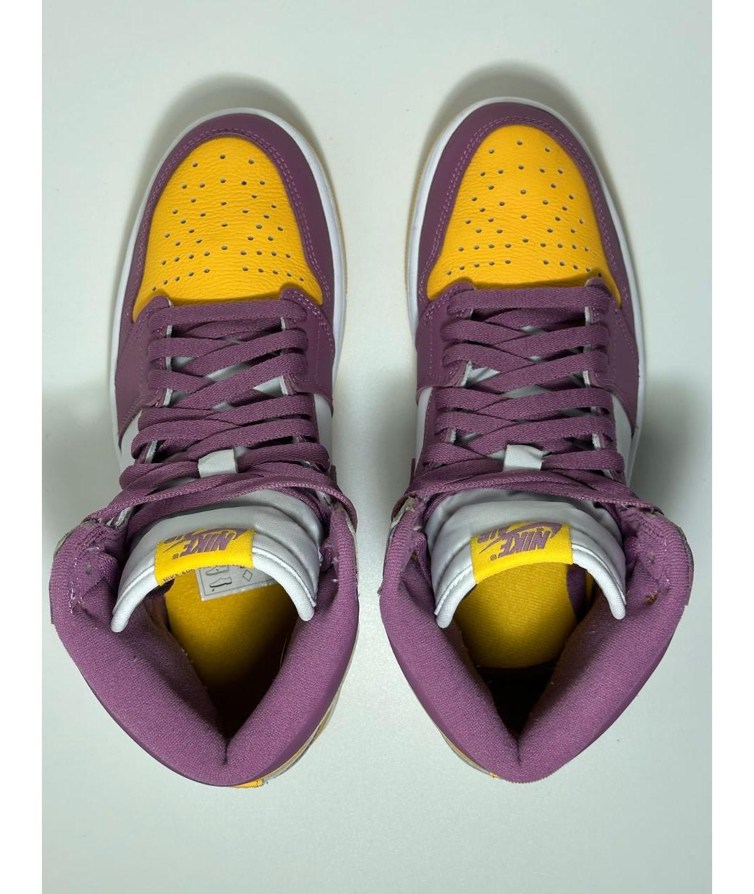 JORDAN Мульти кожаные высокие кроссовки / кеды, фото 3