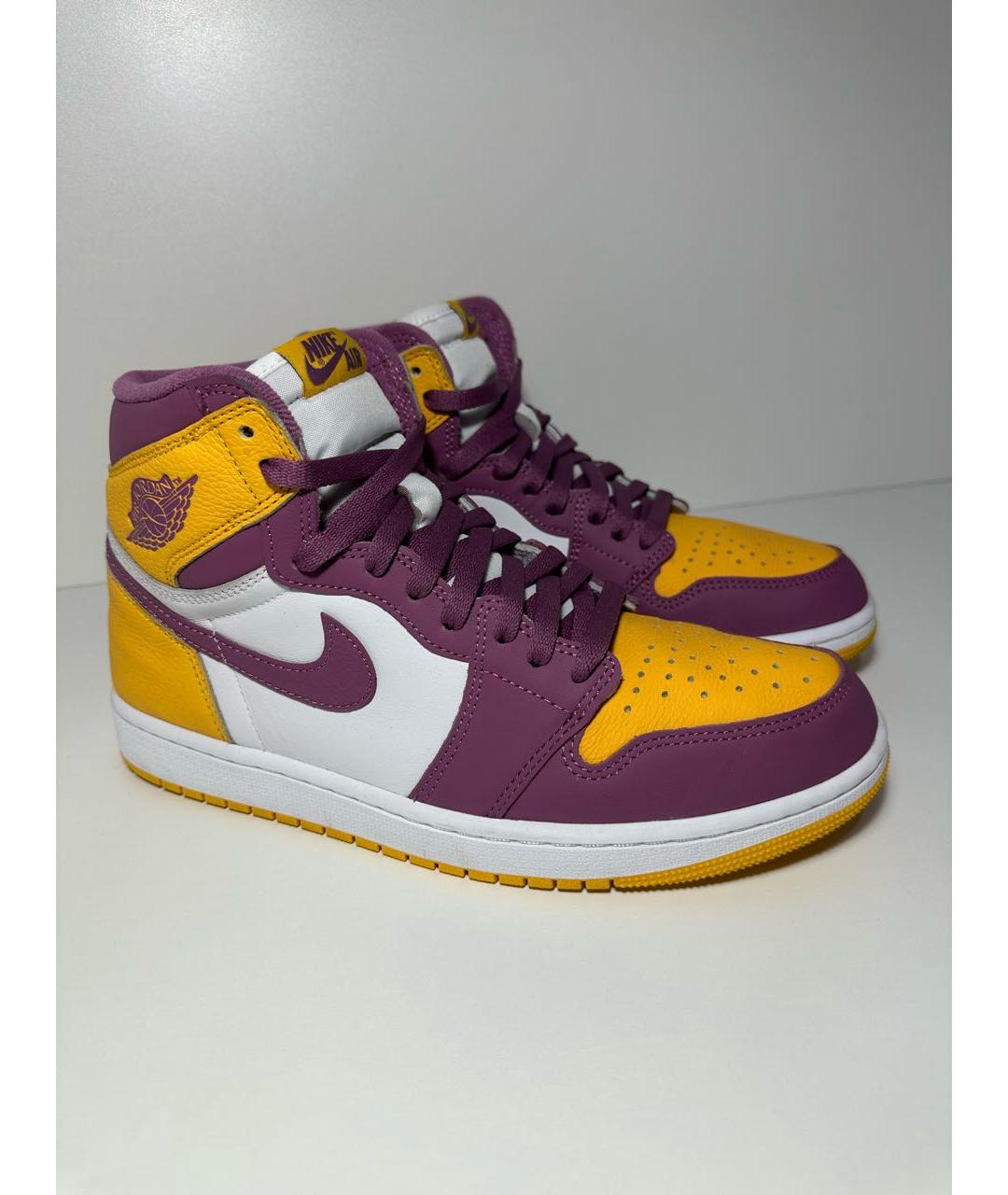 JORDAN Мульти кожаные высокие кроссовки / кеды, фото 5