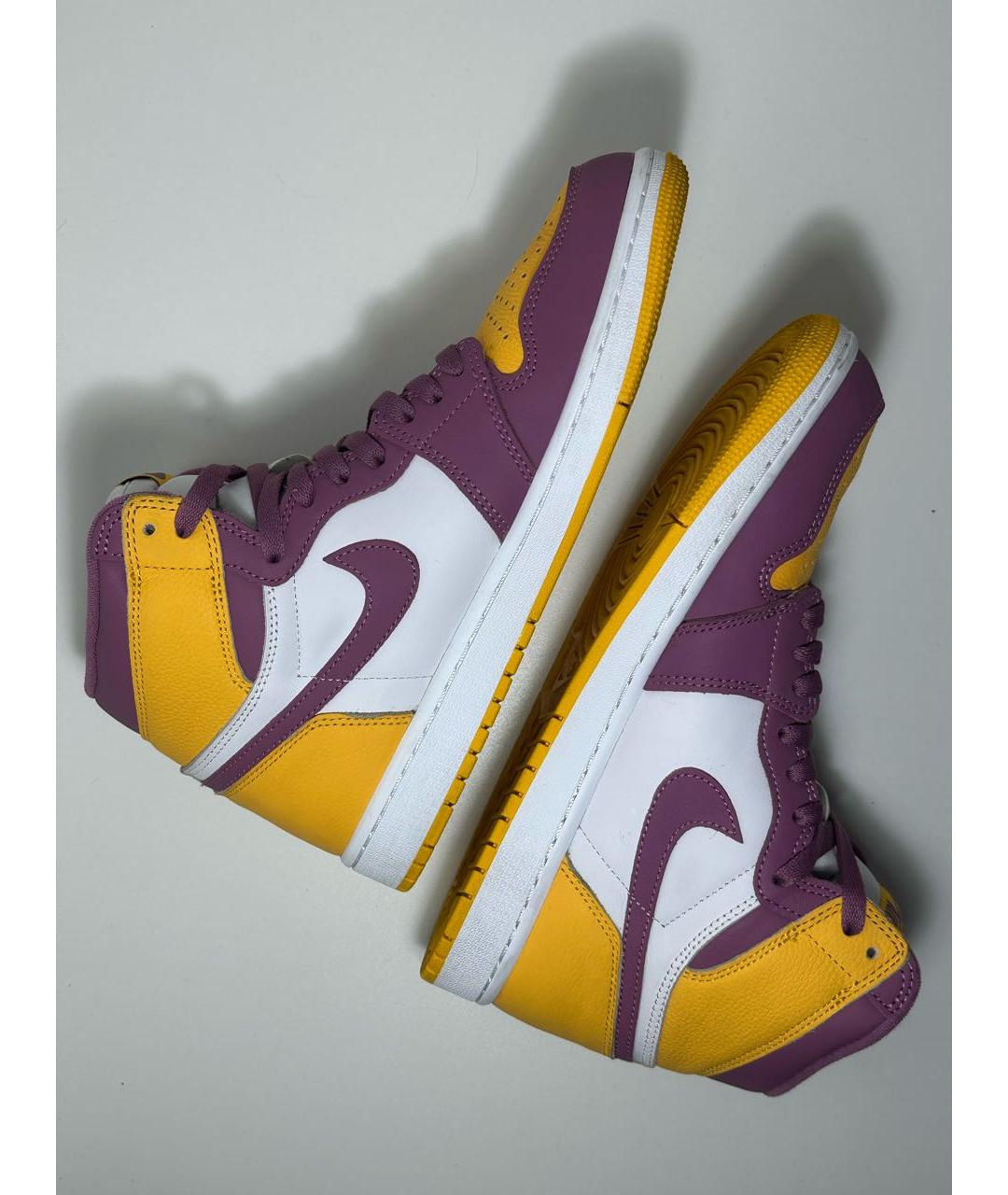 JORDAN Мульти кожаные высокие кроссовки / кеды, фото 7