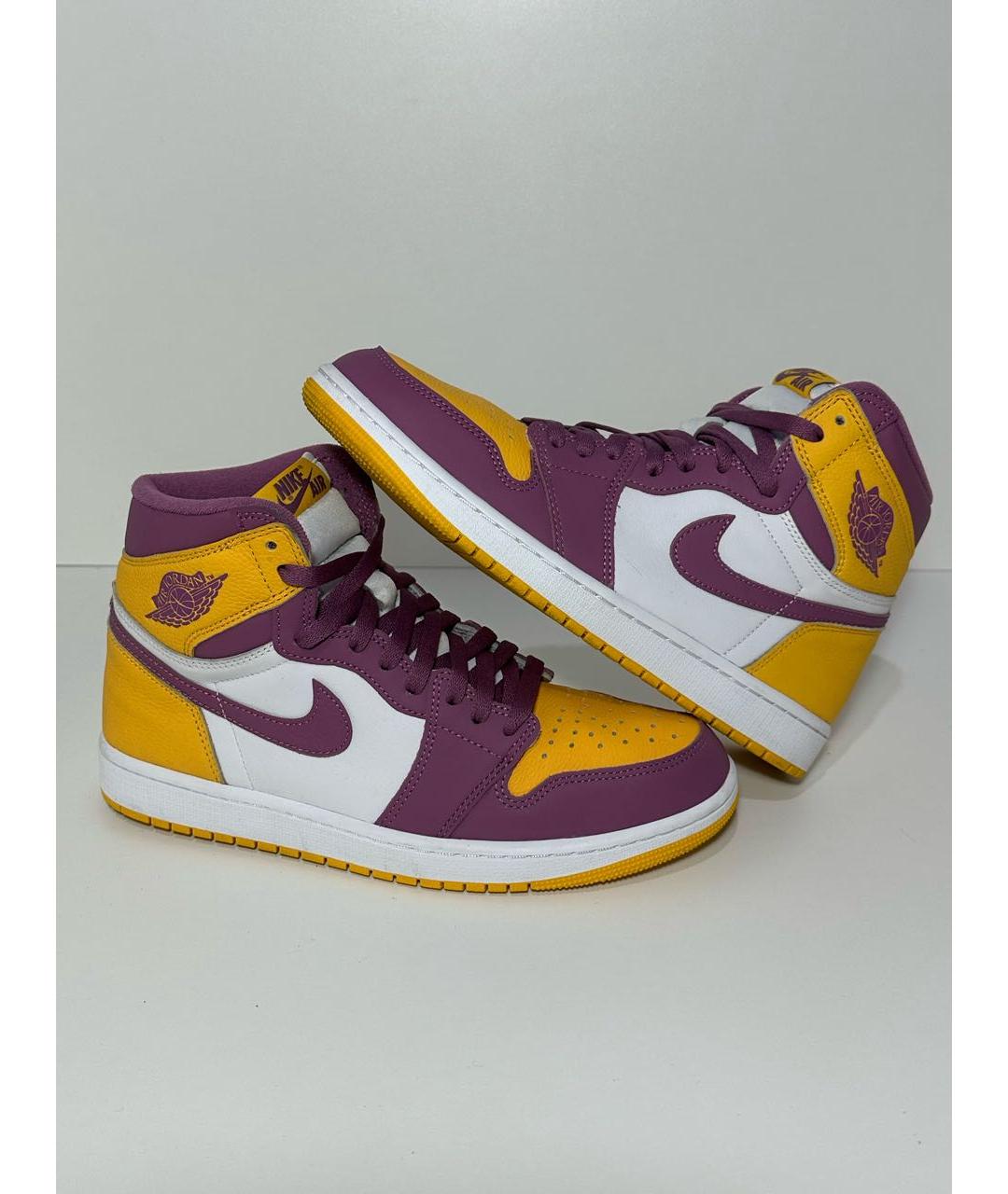 JORDAN Мульти кожаные высокие кроссовки / кеды, фото 6