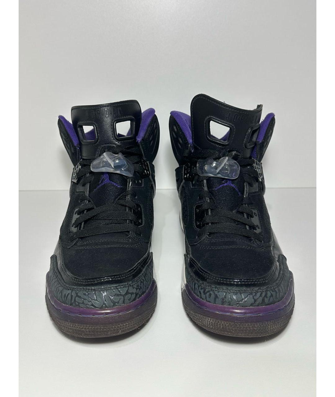 JORDAN Черные нубуковые высокие кроссовки / кеды, фото 2