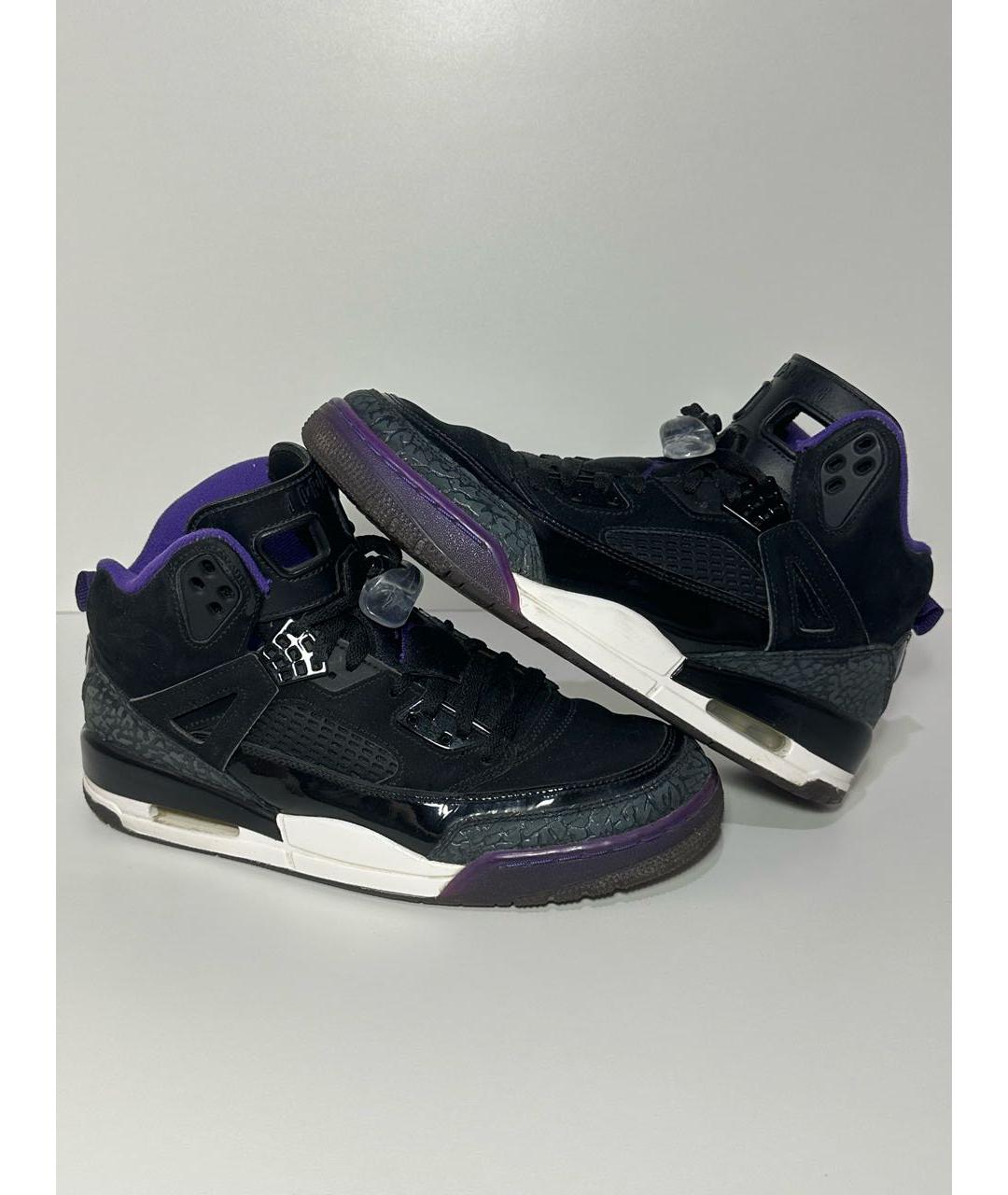 JORDAN Черные нубуковые высокие кроссовки / кеды, фото 6