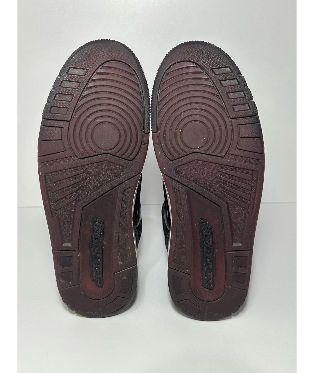 JORDAN Черные нубуковые высокие кроссовки / кеды, фото 8