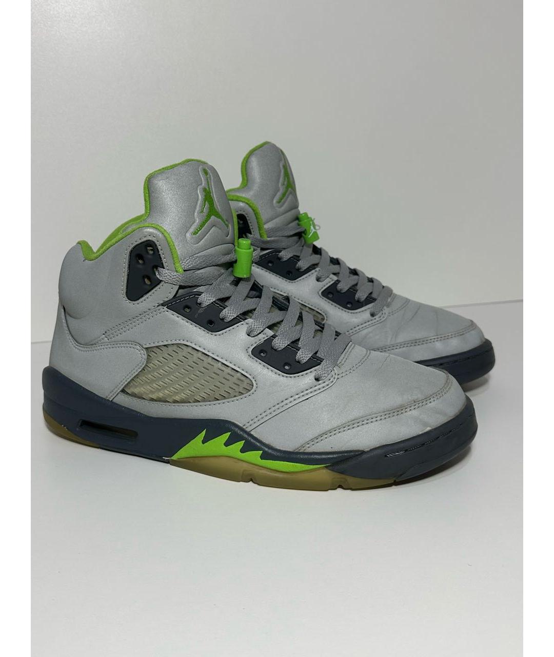 JORDAN Серые высокие кроссовки / кеды, фото 5