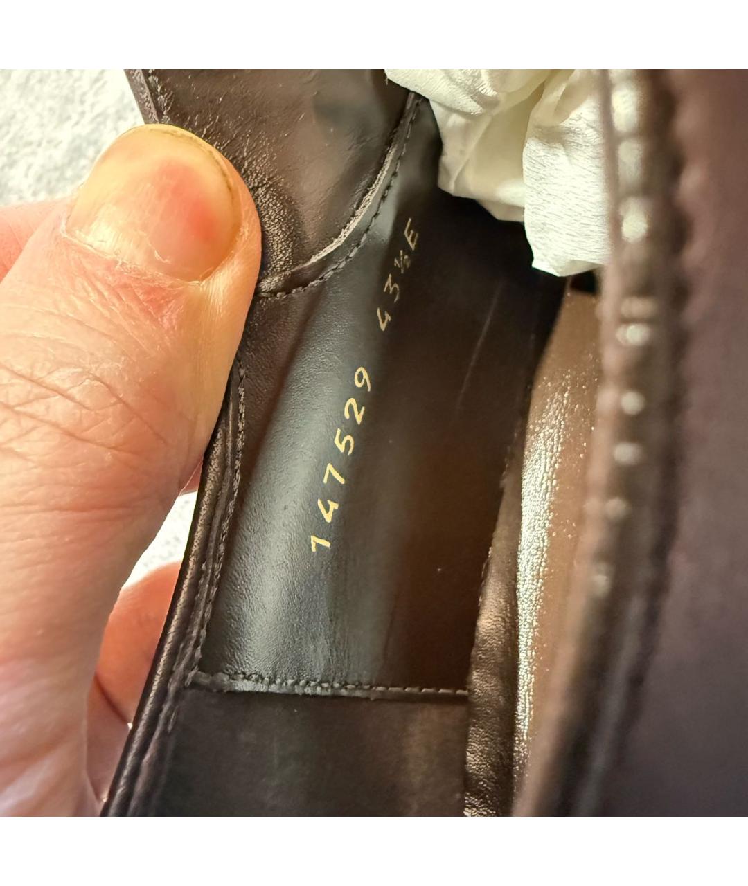 GUCCI Коричневые кожаные туфли, фото 5