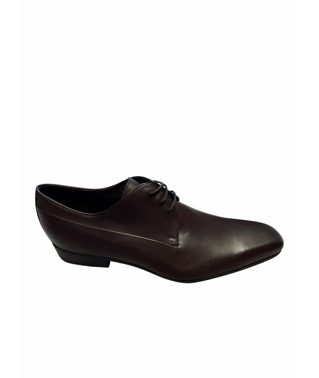 GUCCI Коричневые кожаные туфли, фото 1