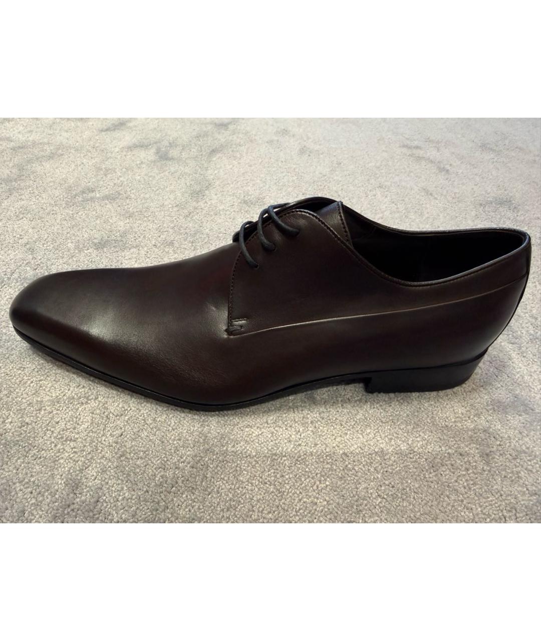 GUCCI Коричневые кожаные туфли, фото 9