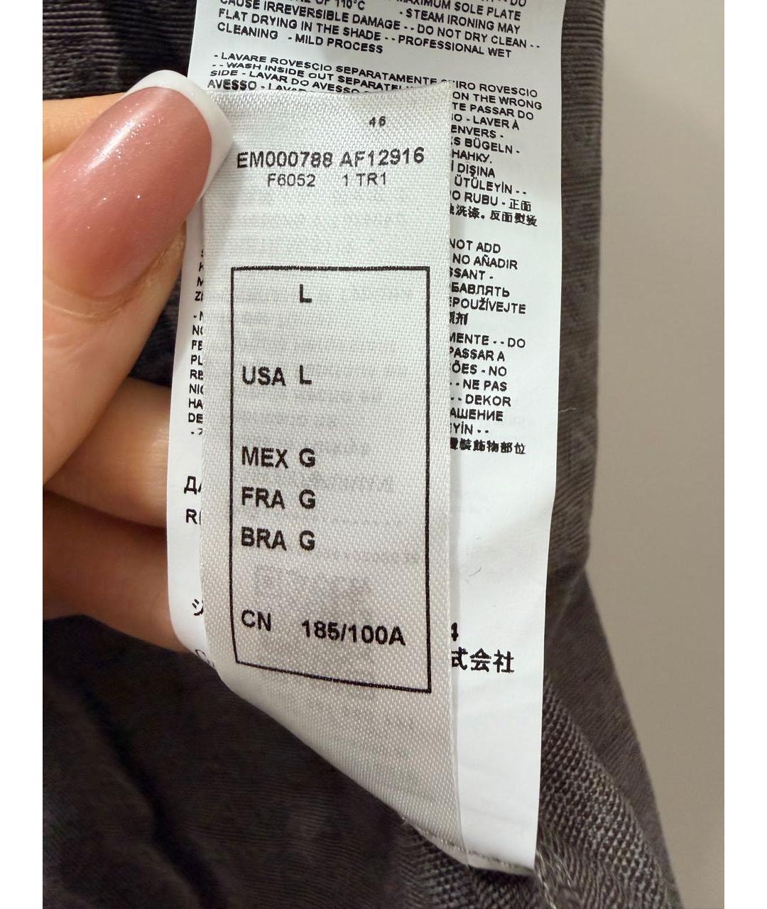 EMPORIO ARMANI Коричневое хлопковое поло с коротким рукавом, фото 8