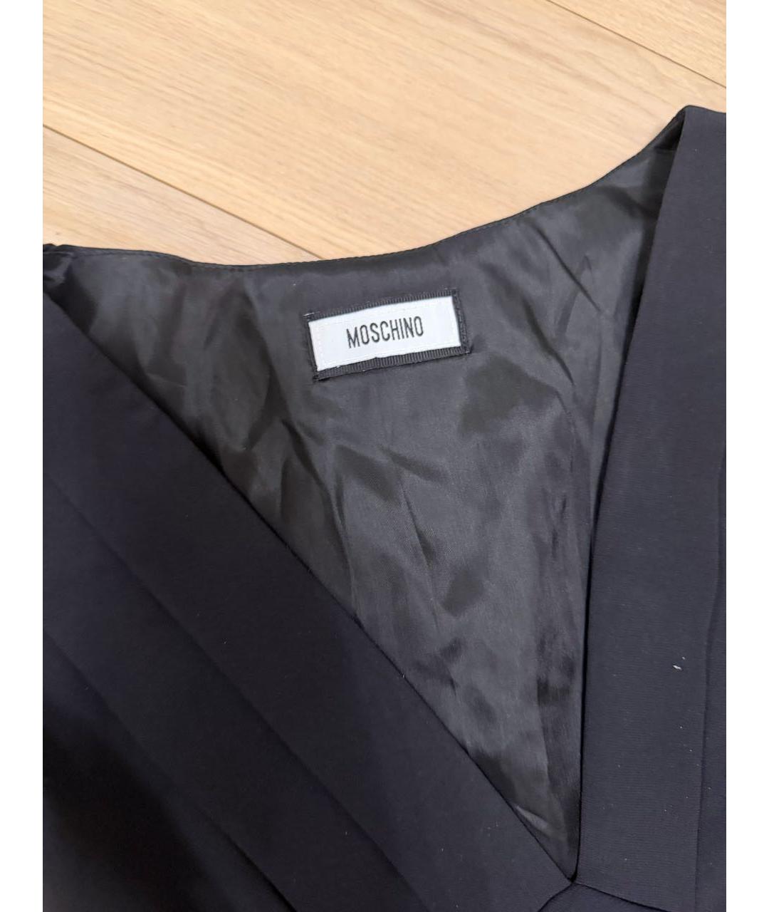 MOSCHINO Черное полиэстеровое повседневное платье, фото 5