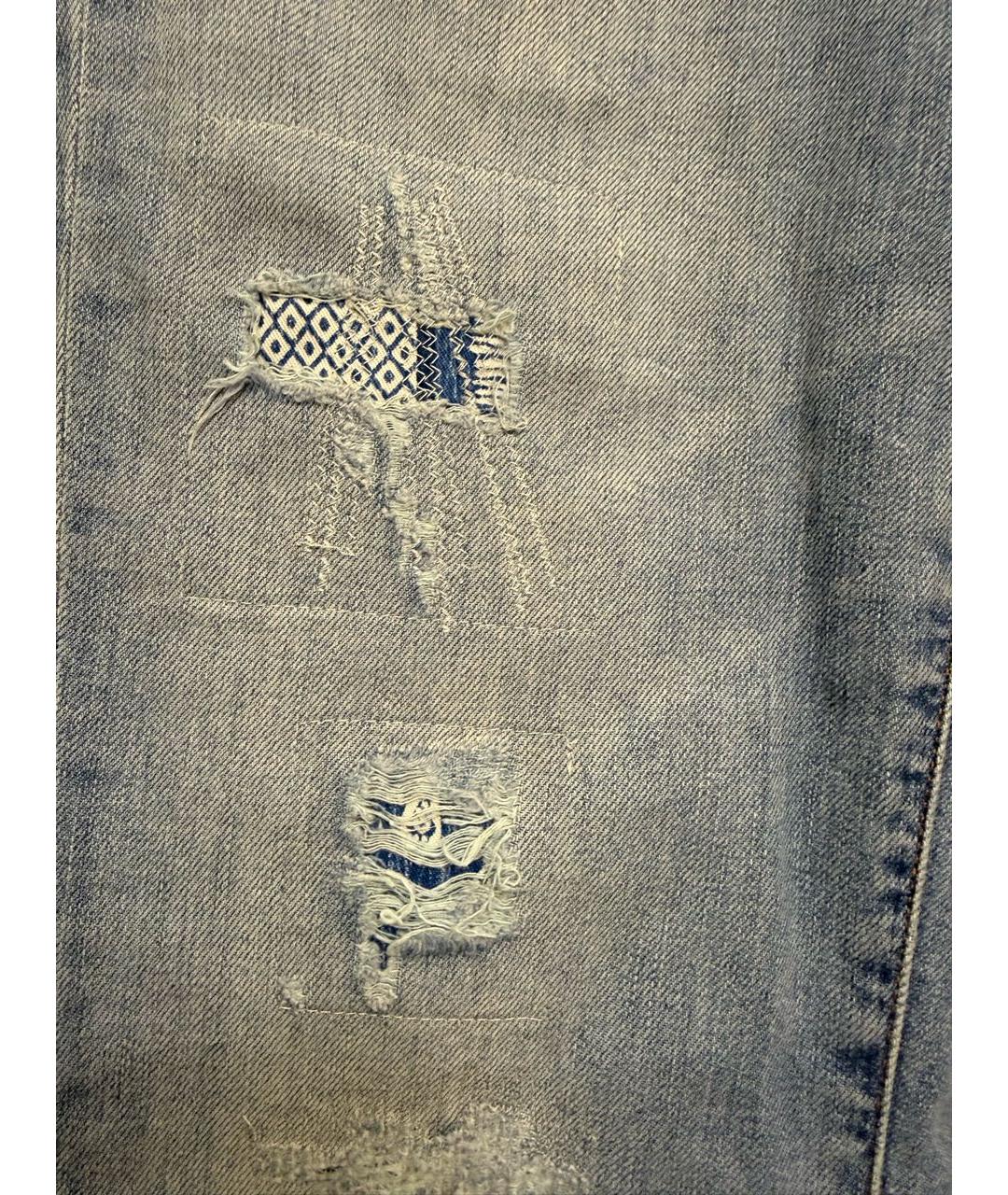 JACOB COHEN Голубые хлопковые прямые джинсы, фото 6