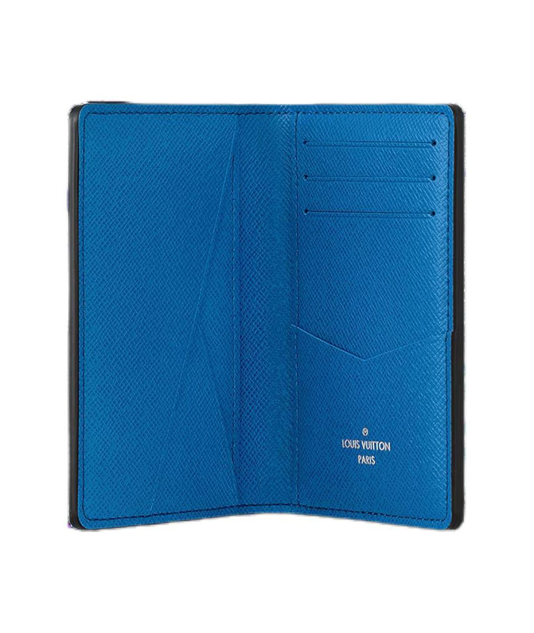 LOUIS VUITTON Синий кожаный кардхолдер, фото 3