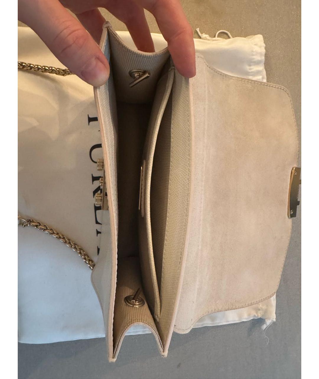 FURLA Белая кожаная сумка через плечо, фото 5