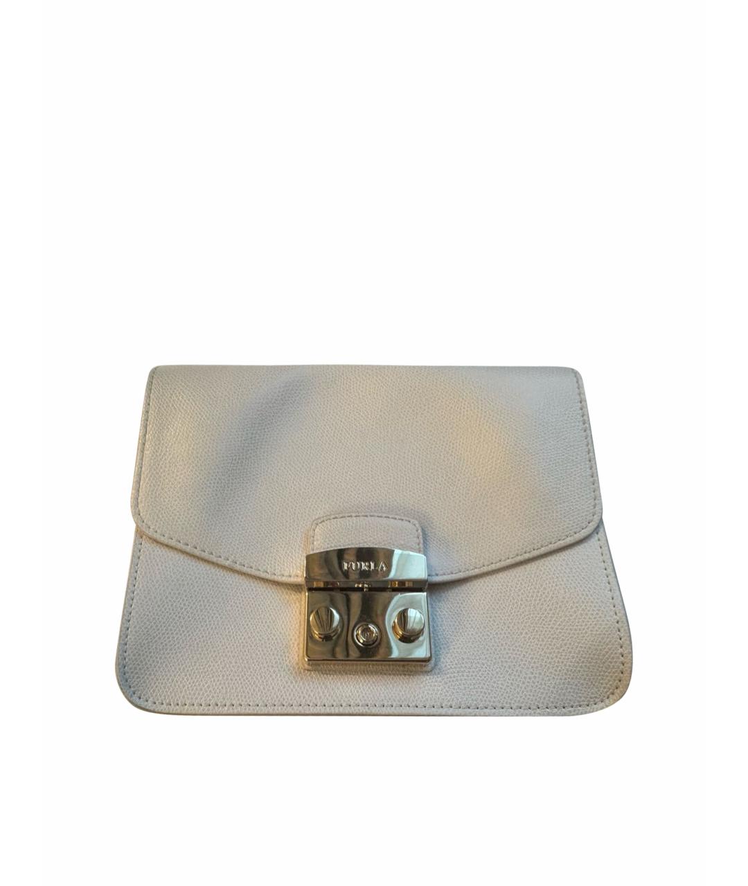 FURLA Белая кожаная сумка через плечо, фото 1