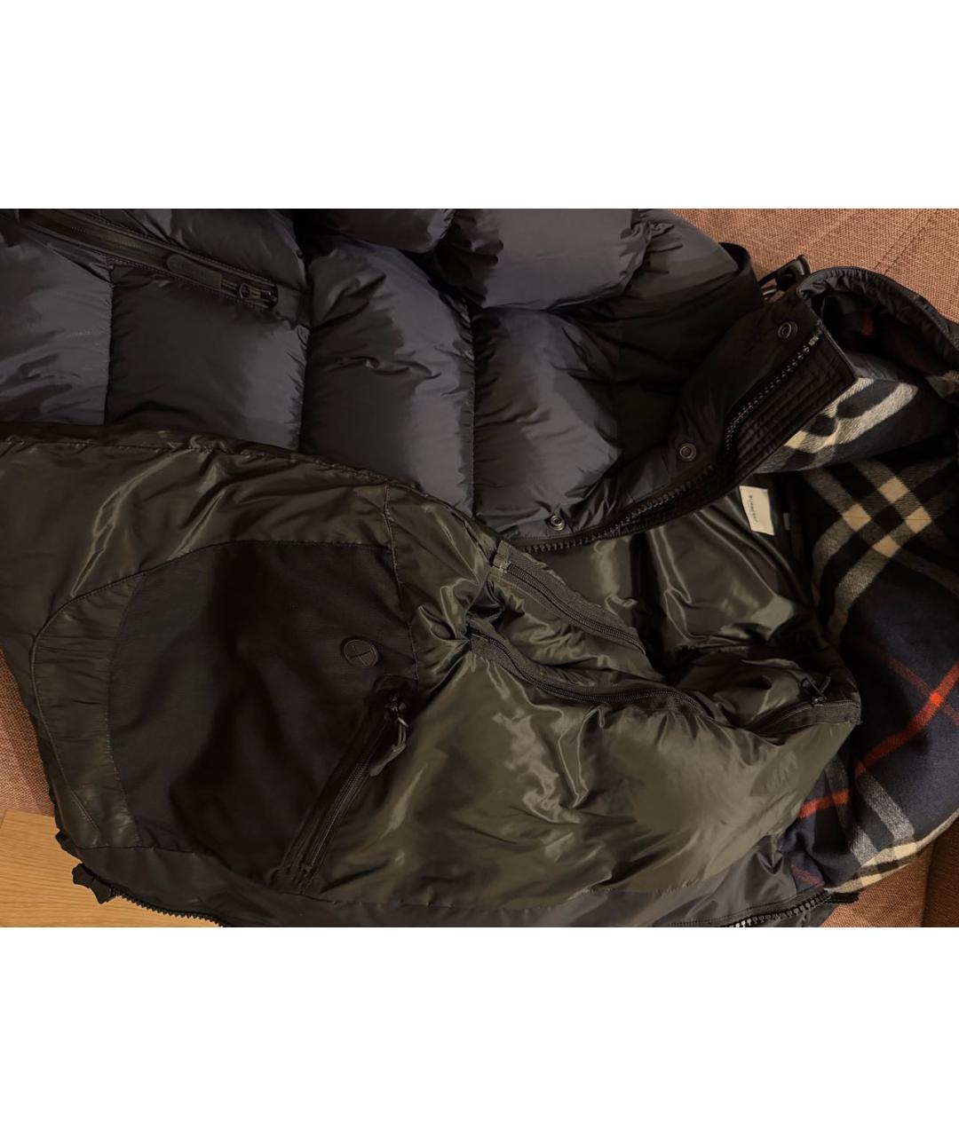 BURBERRY Темно-синий полиамидовый пуховик, фото 5