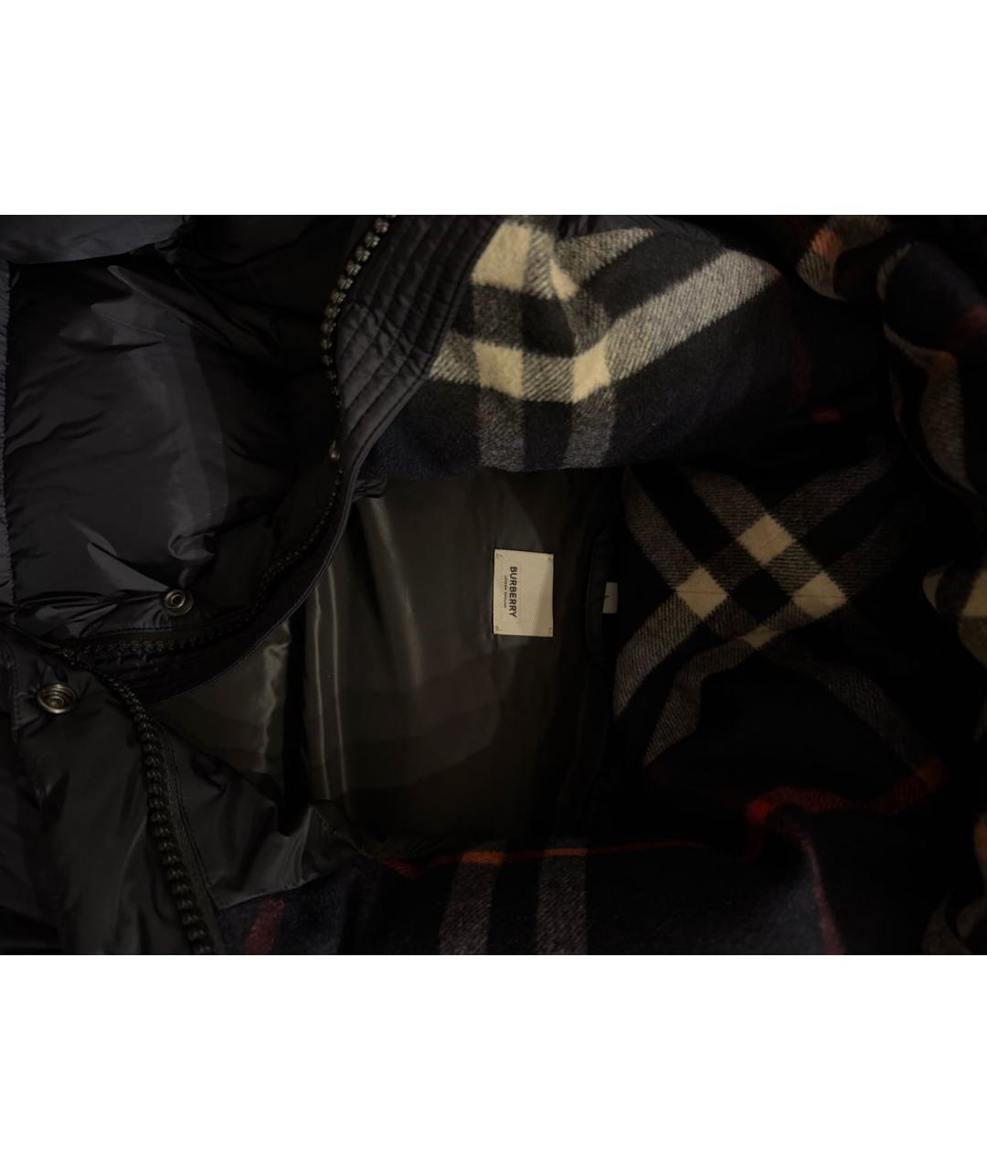 BURBERRY Темно-синий полиамидовый пуховик, фото 3