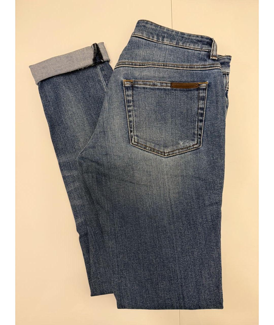 DOLCE&GABBANA Голубые хлопковые прямые джинсы, фото 8