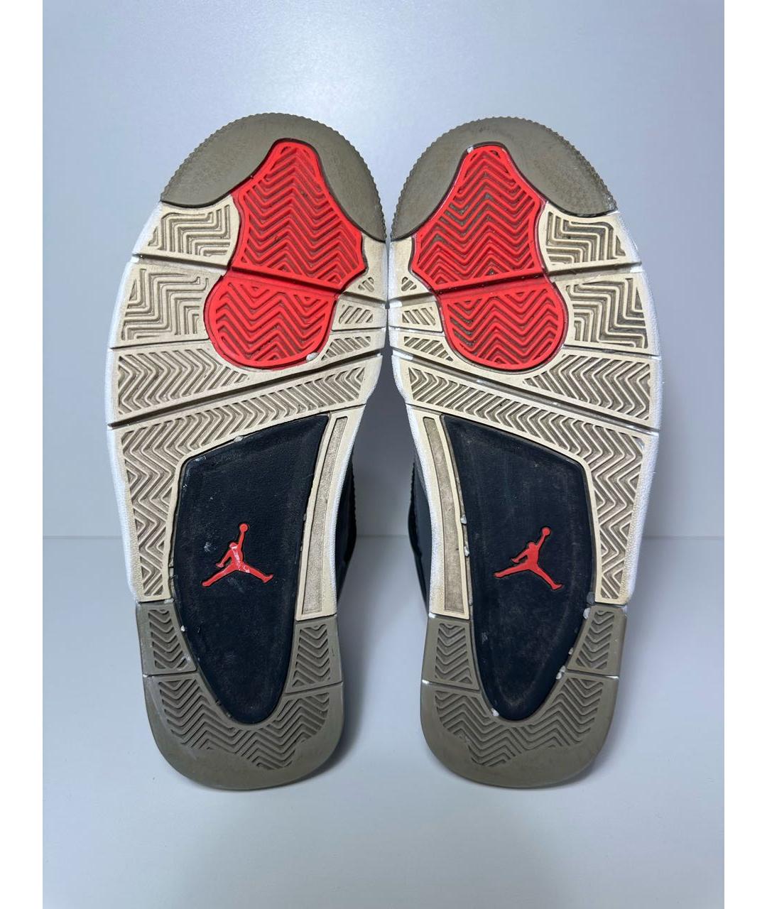 JORDAN Антрацитовые нубуковые высокие кроссовки / кеды, фото 8