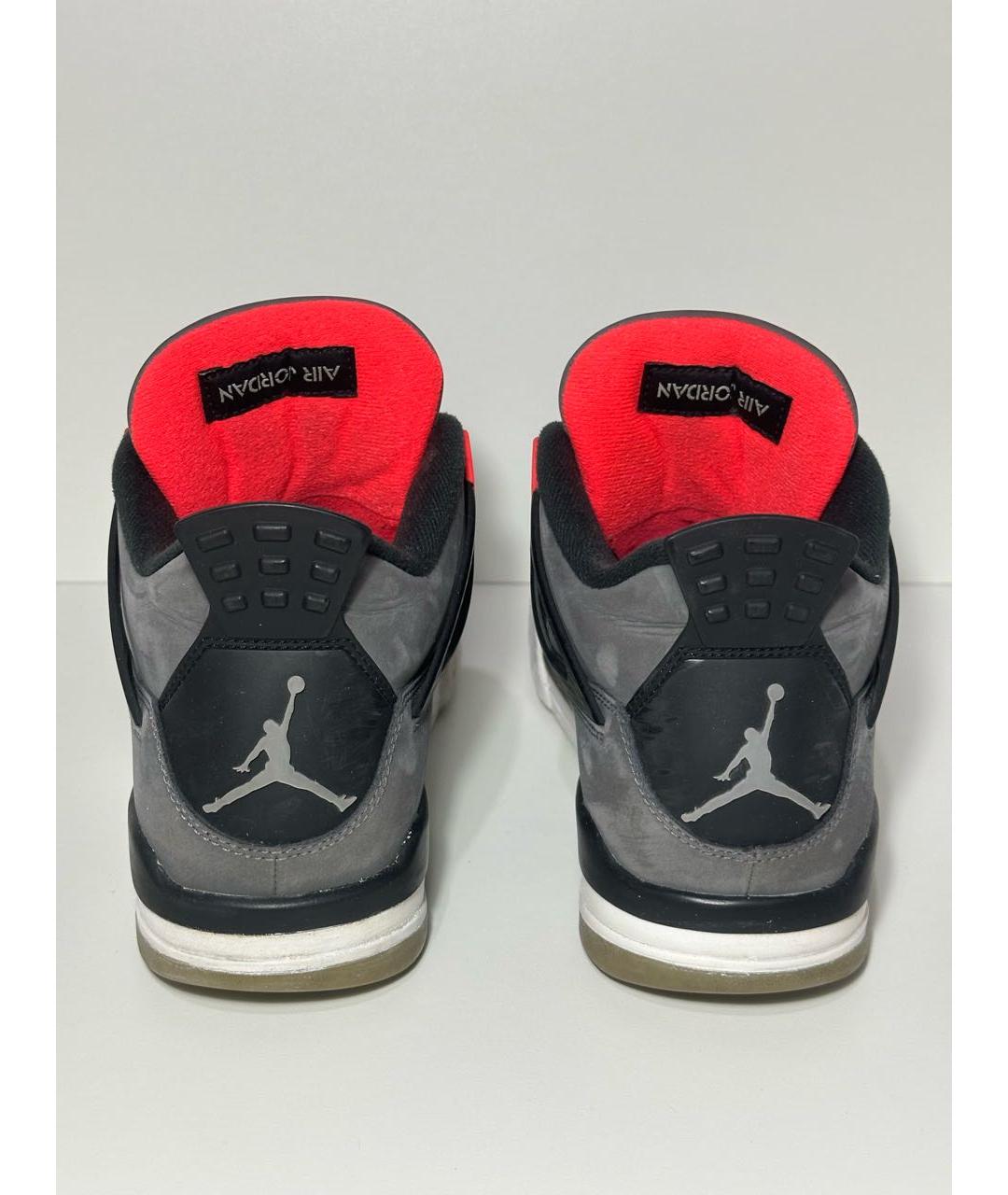 JORDAN Антрацитовые нубуковые высокие кроссовки / кеды, фото 4