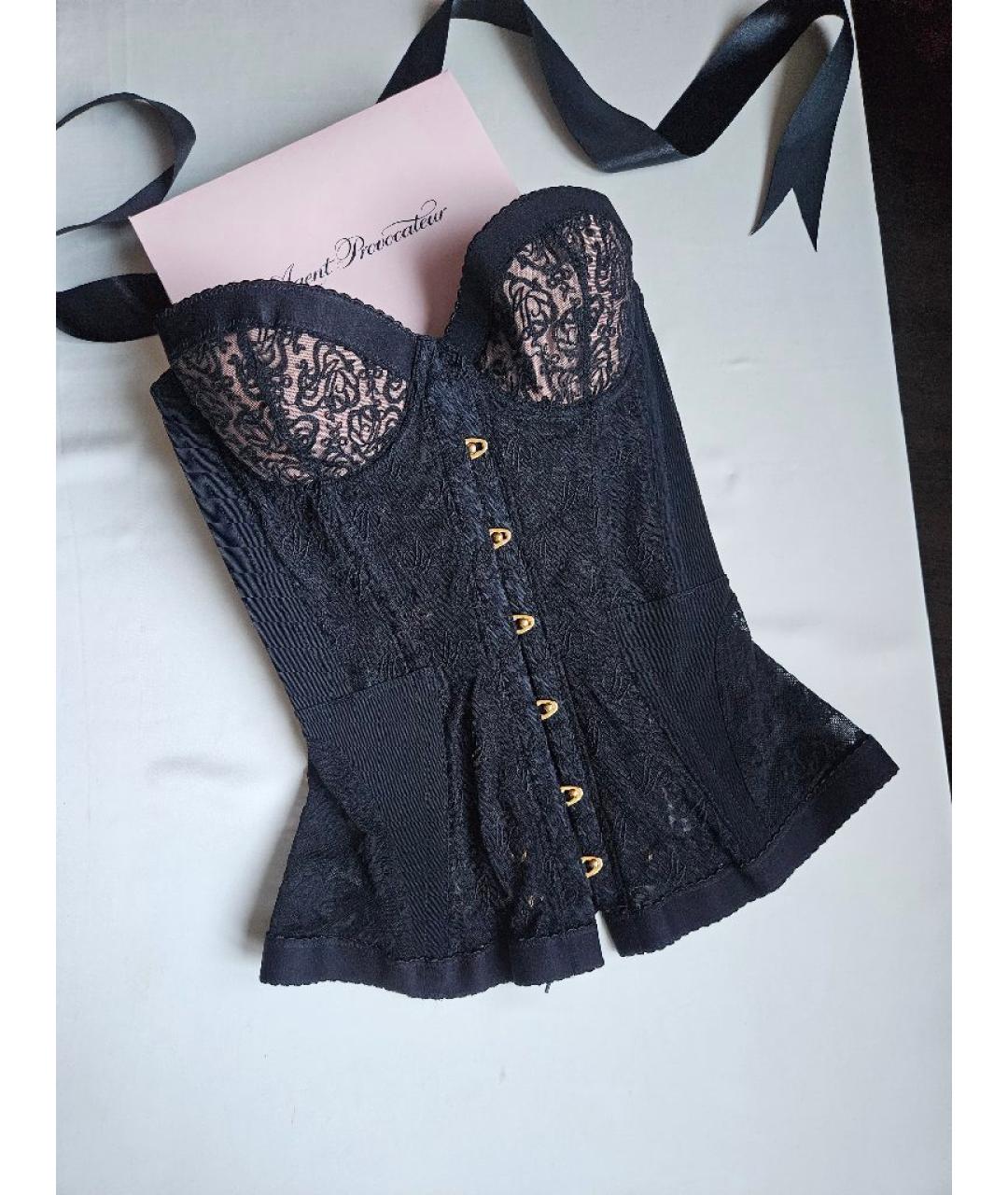AGENT PROVOCATEUR Черный полиэстеровый корсет, фото 2
