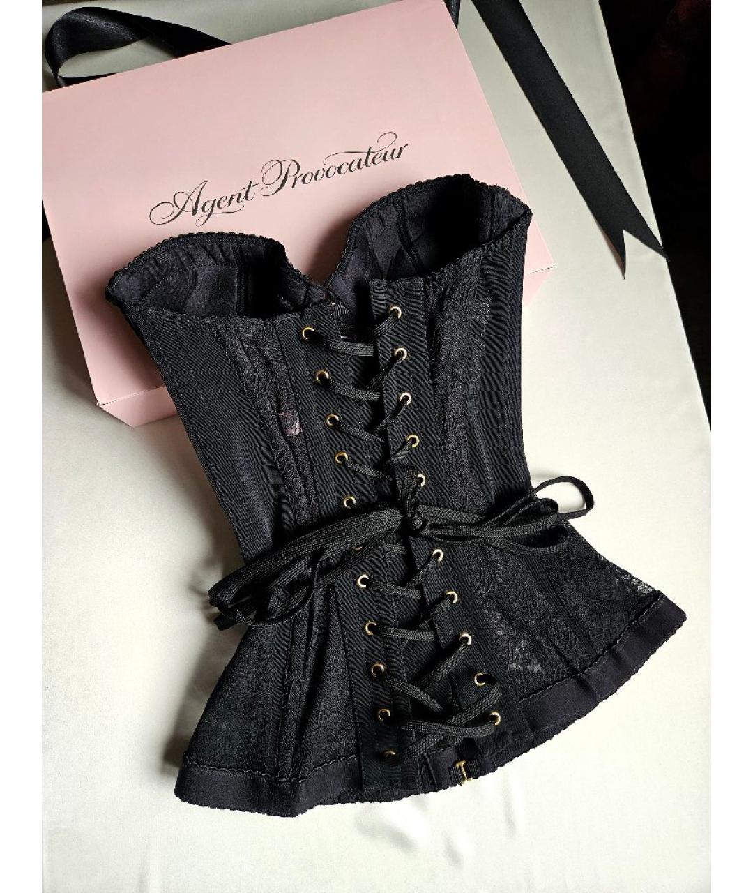 AGENT PROVOCATEUR Черный полиэстеровый корсет, фото 4
