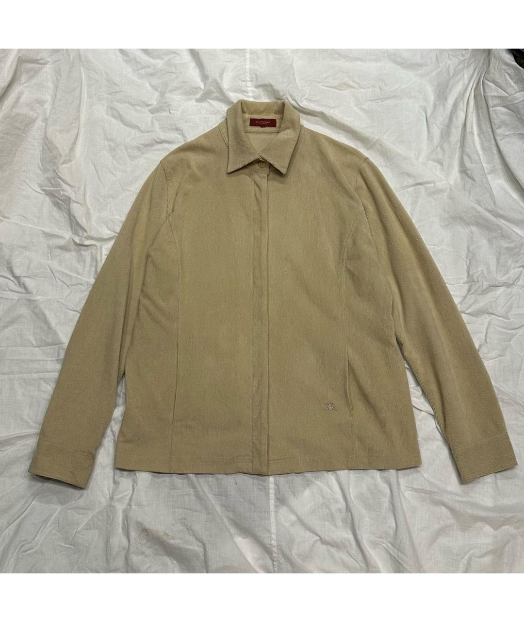 BURBERRY Бежевая хлопковая кэжуал рубашка, фото 9