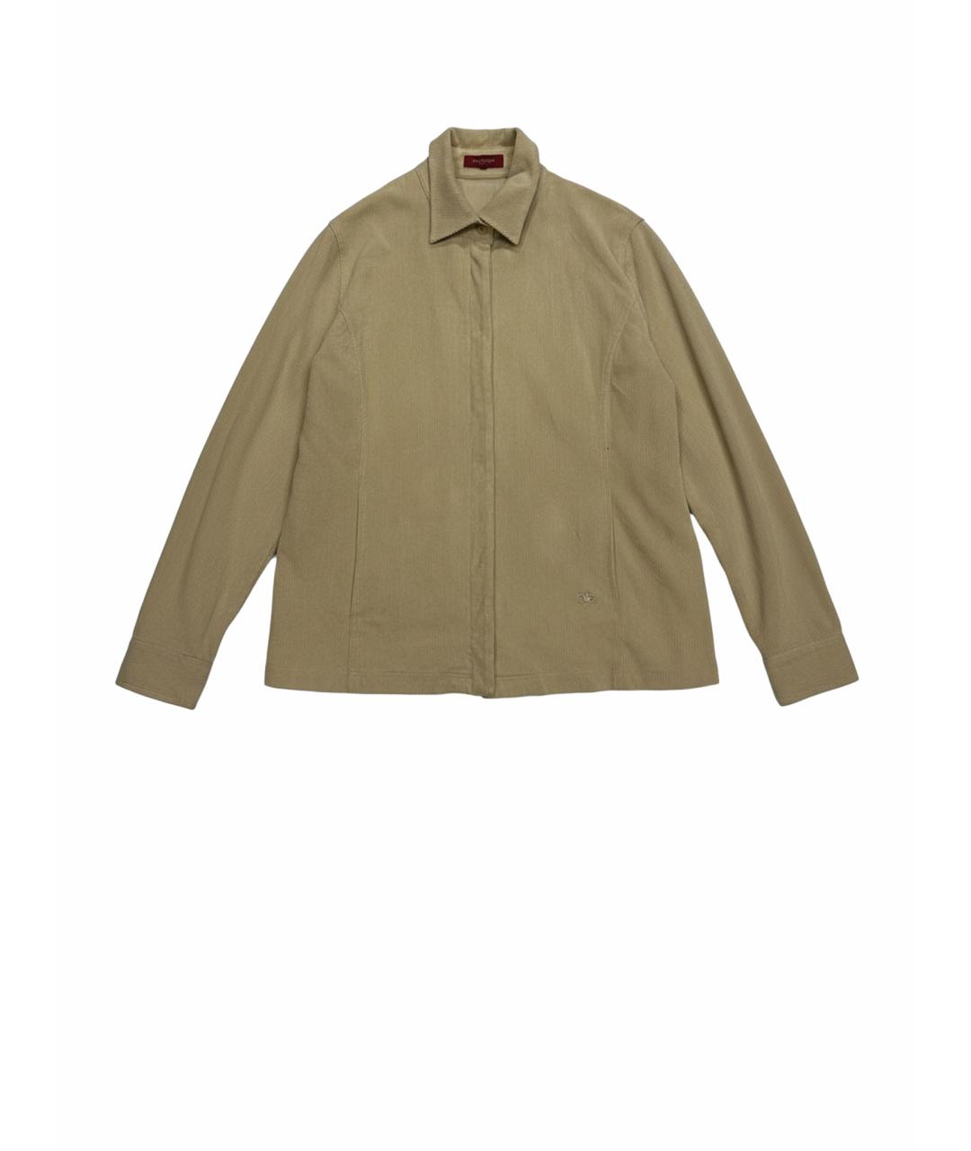 BURBERRY Бежевая хлопковая кэжуал рубашка, фото 1