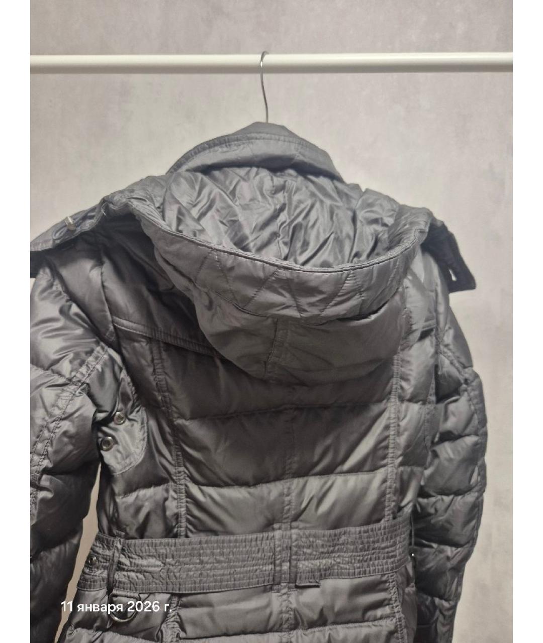 BURBERRY Серебрянный синтетический пуховик, фото 3