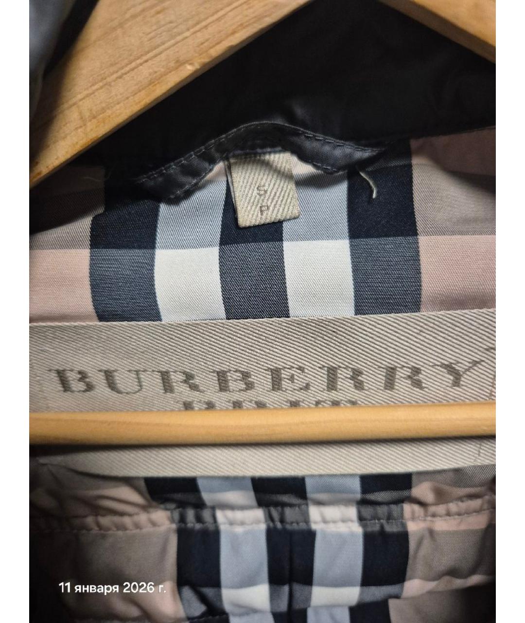 BURBERRY Серебрянный синтетический пуховик, фото 9