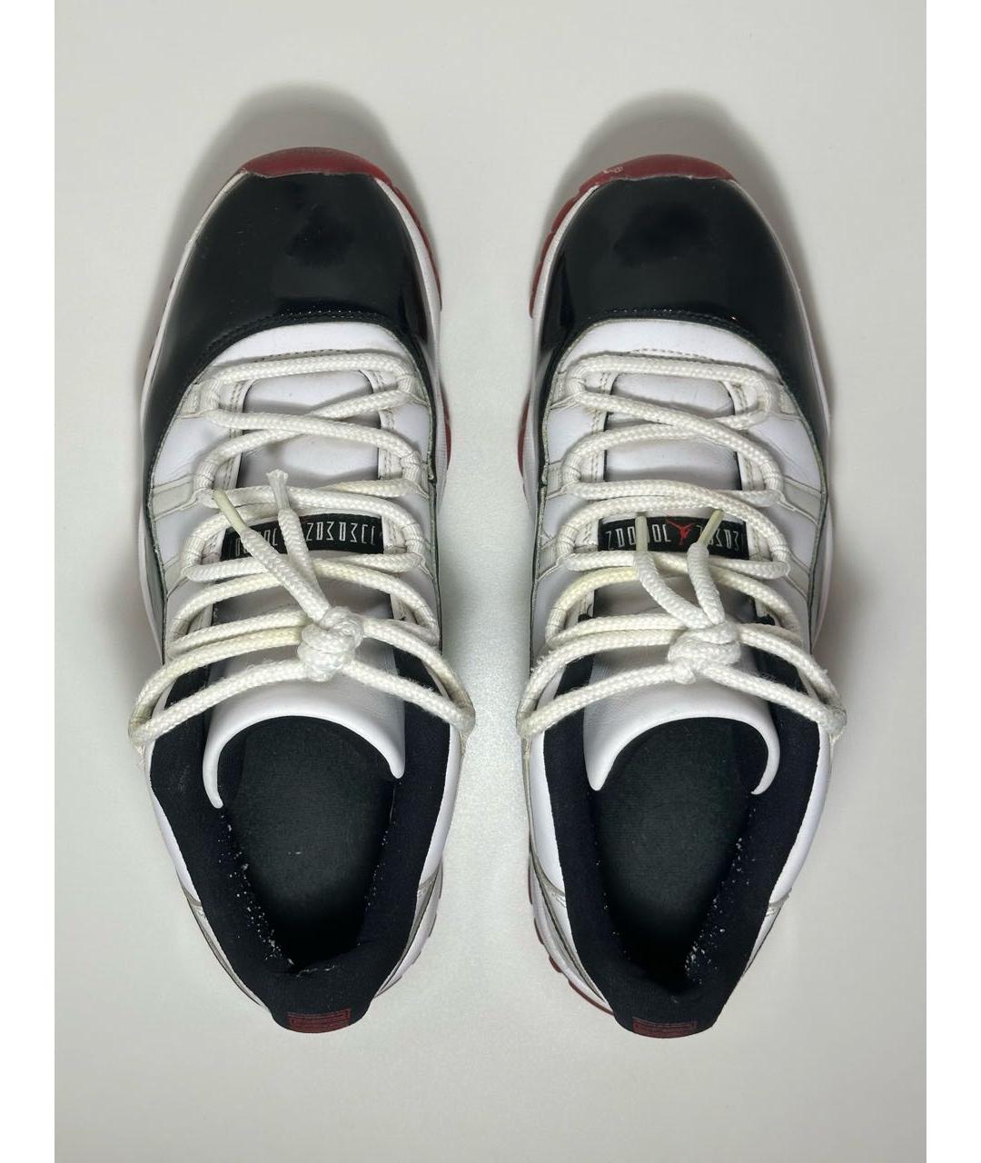 JORDAN Белые кожаные низкие кроссовки / кеды, фото 3