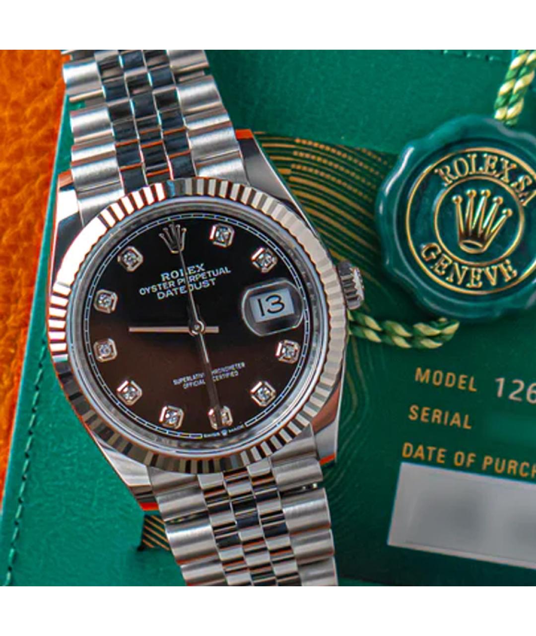 ROLEX Серебряные часы из белого золота, фото 3