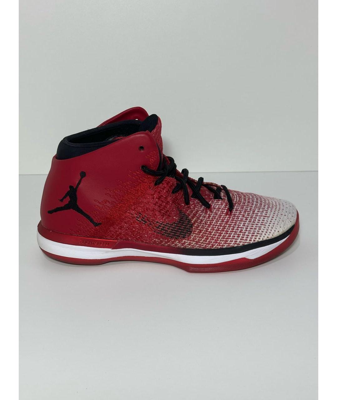 JORDAN Бордовые синтетические высокие кроссовки / кеды, фото 9