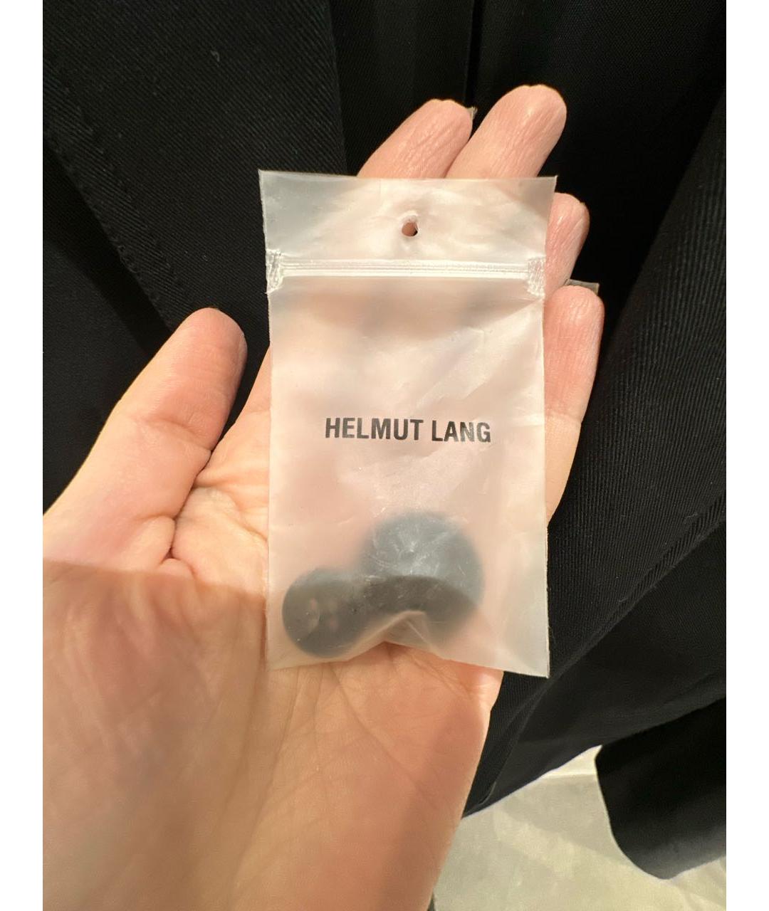 HELMUT LANG Черный хлопко-эластановый жакет/пиджак, фото 4