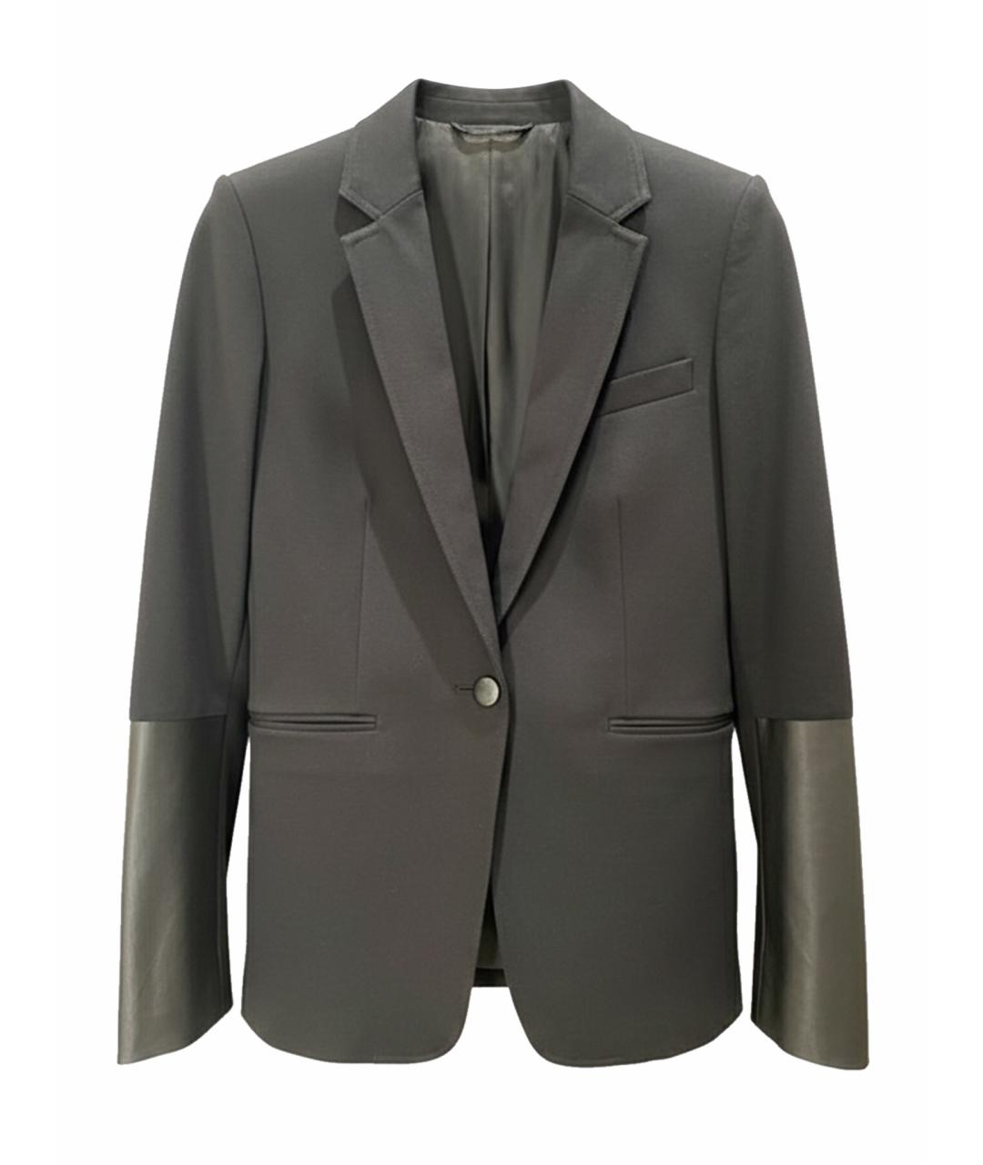 HELMUT LANG Черный хлопко-эластановый жакет/пиджак, фото 1