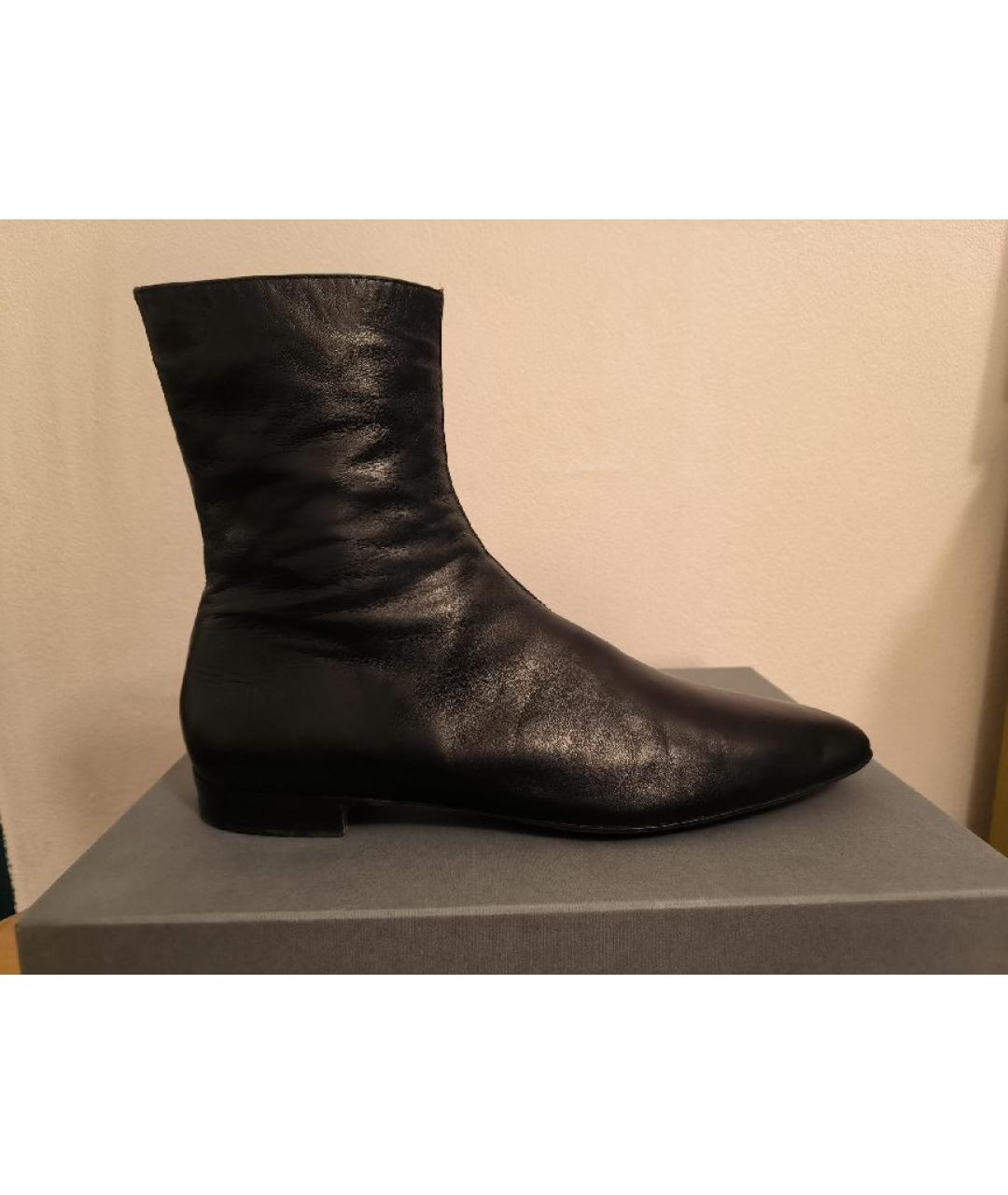 MIU MIU Черные кожаные высокие ботинки, фото 7