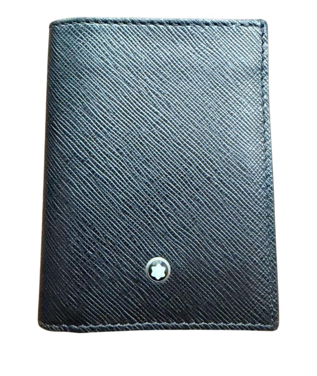 MONTBLANC Черный кардхолдер из экзотической кожи, фото 1