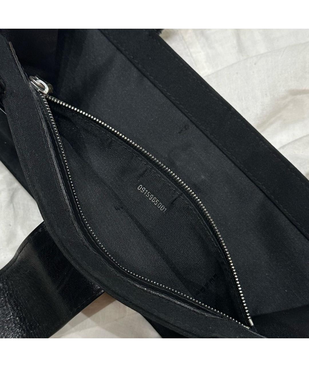 FENDI Черная тканевая сумка с короткими ручками, фото 7