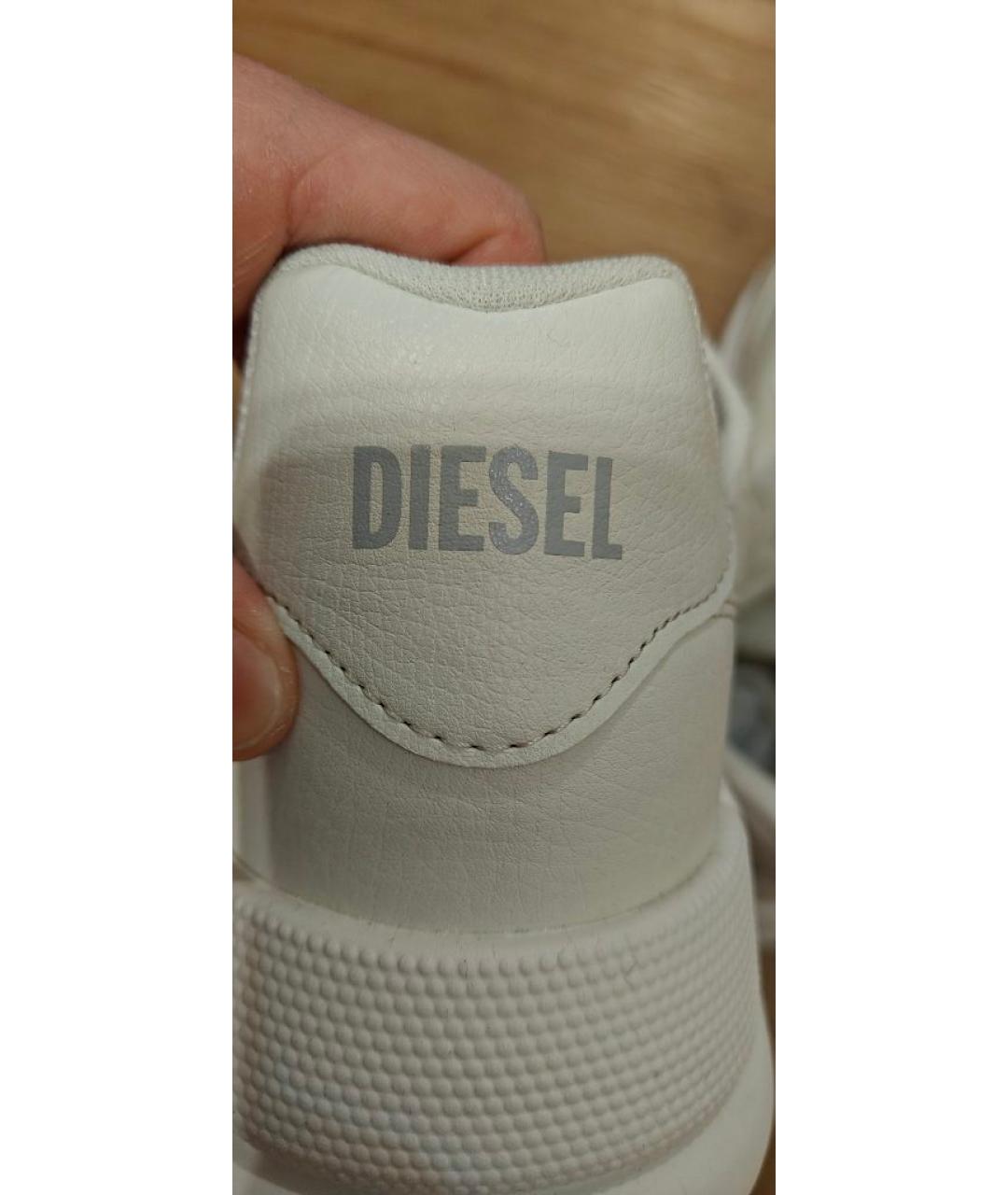 DIESEL Белые текстильные низкие кроссовки / кеды, фото 3