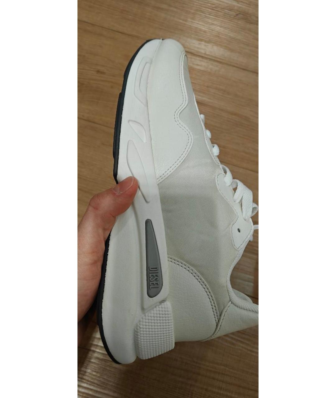 DIESEL Белые текстильные низкие кроссовки / кеды, фото 5