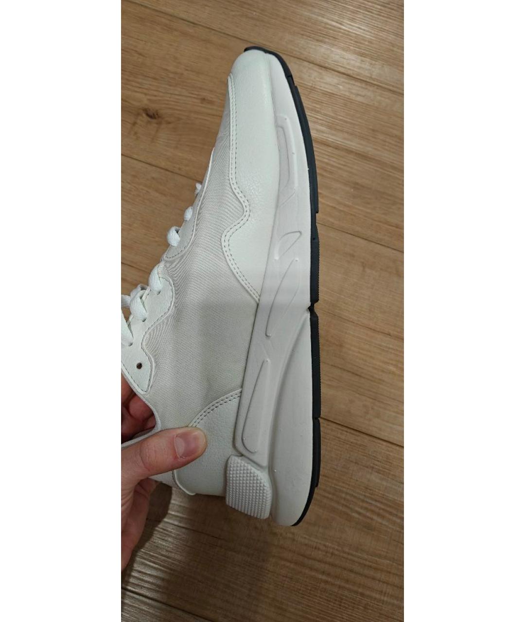 DIESEL Белые текстильные низкие кроссовки / кеды, фото 2