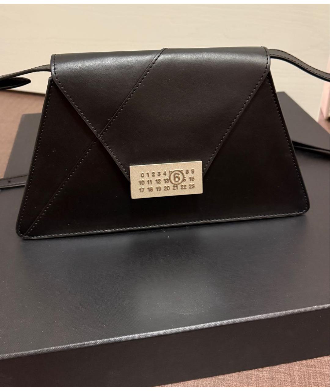 MAISON MARGIELA Черная кожаная сумка через плечо, фото 2